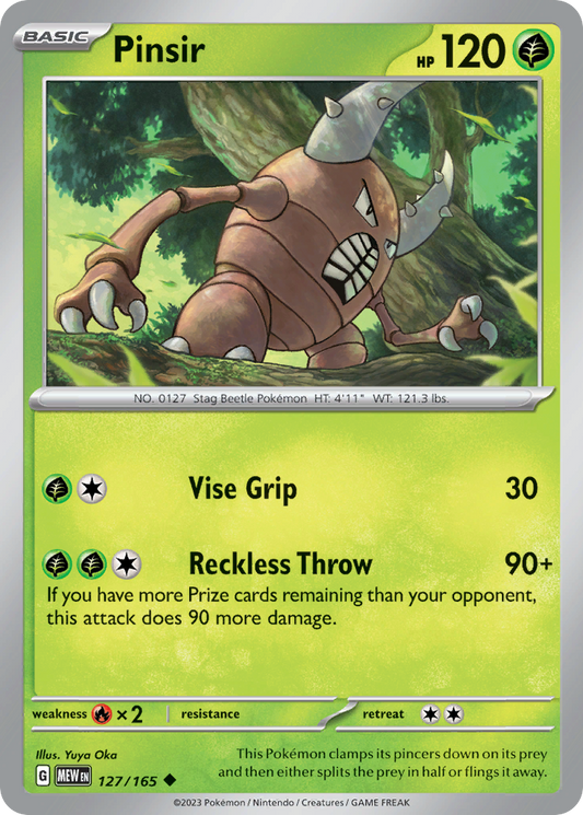 Pinsir 127/165 Uncommon | 151 | Pokemon Card