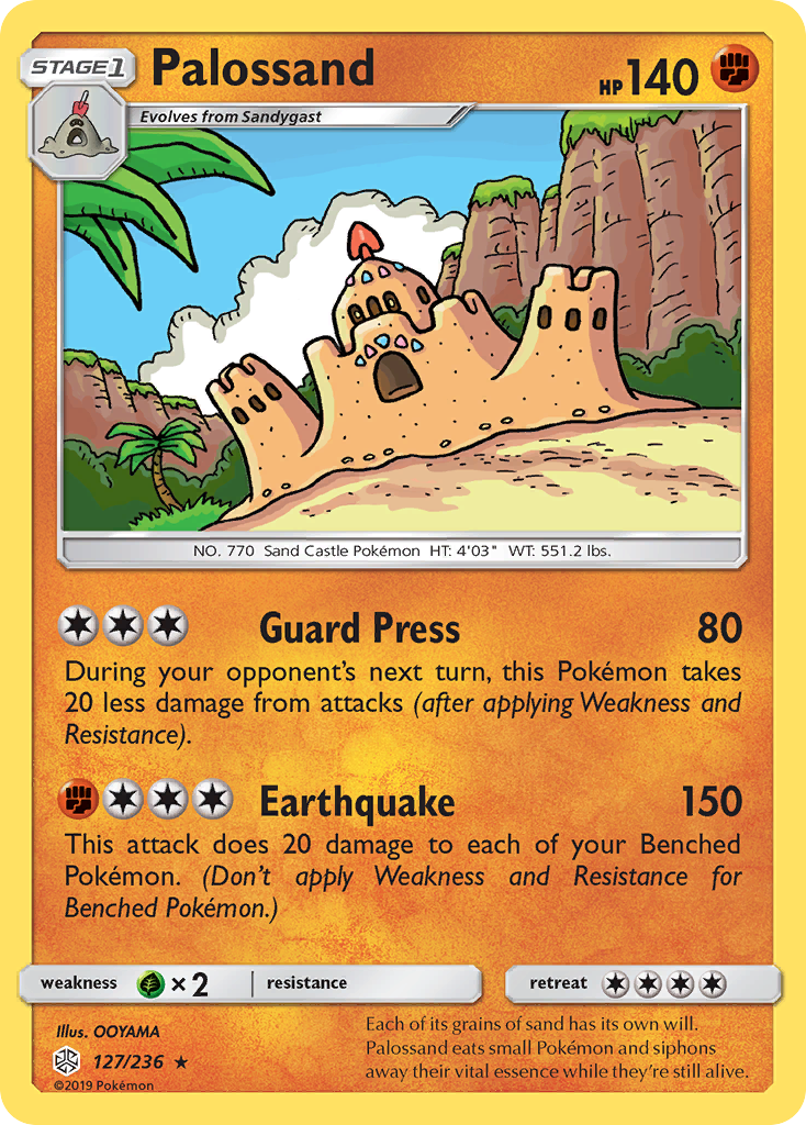 Palossand 127/236 Rare | Cosmic Eclipse | Pokemon Card