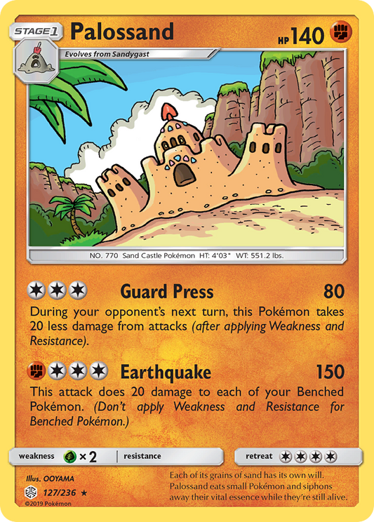 Palossand 127/236 Rare | Cosmic Eclipse | Pokemon Card