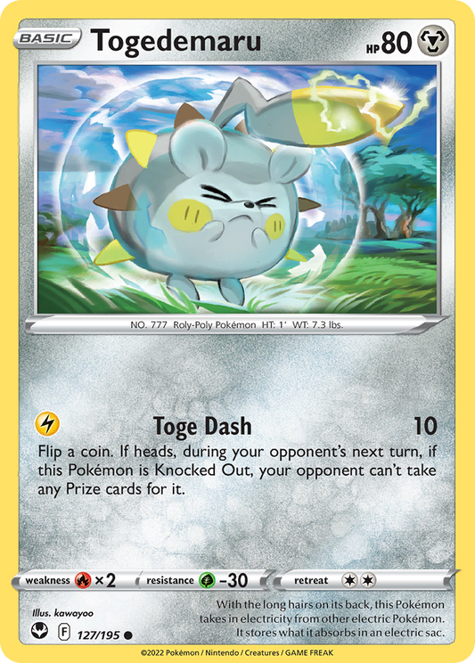 Togedemaru 127/195 Common | Silver Tempest | Pokemon Card