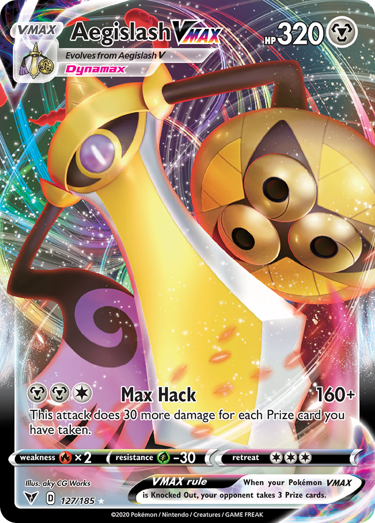 Aegislash VMAX 127/185 Rare Holo VMAX | Vivid Voltage | Pokemon Card