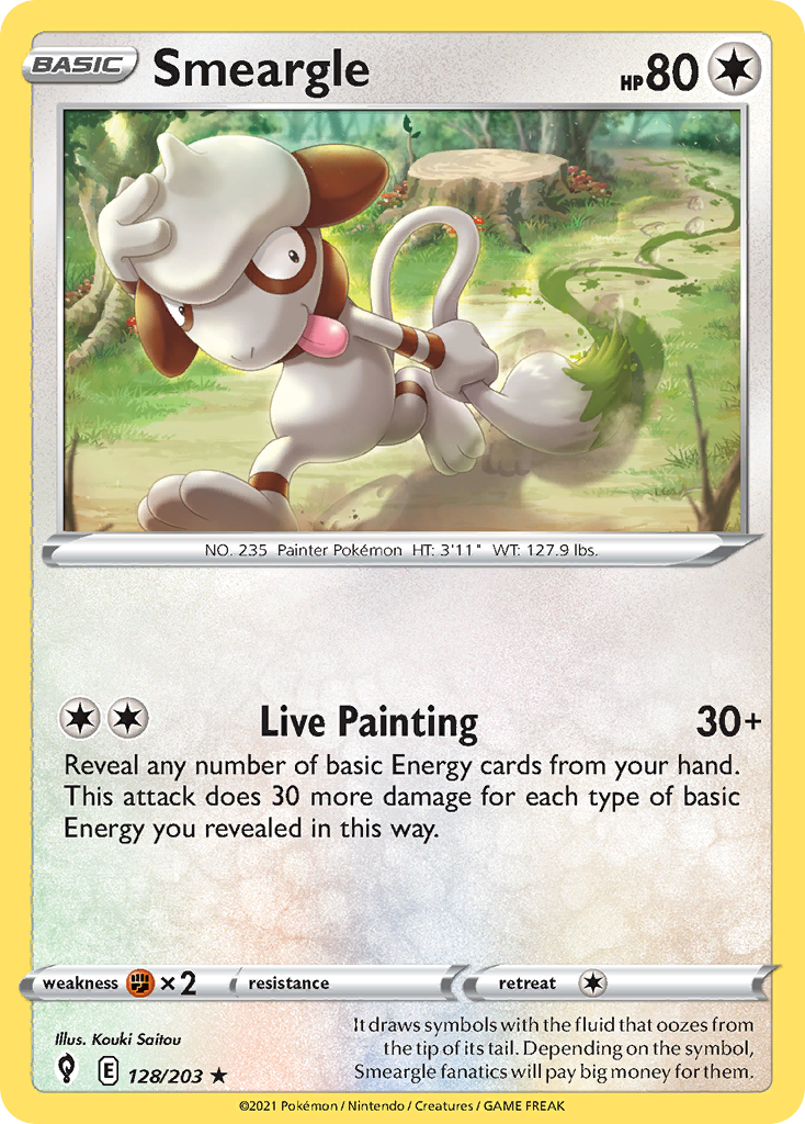 Smeargle 128/203 Rare | Evolving Skies | Pokemon Card