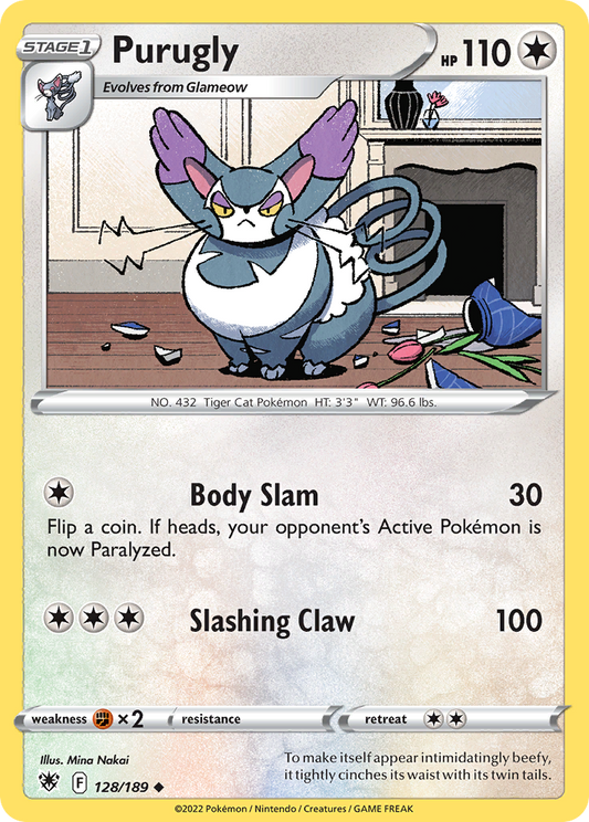 Purugly 128/189 Uncommon | Astral Radiance | Pokemon Card