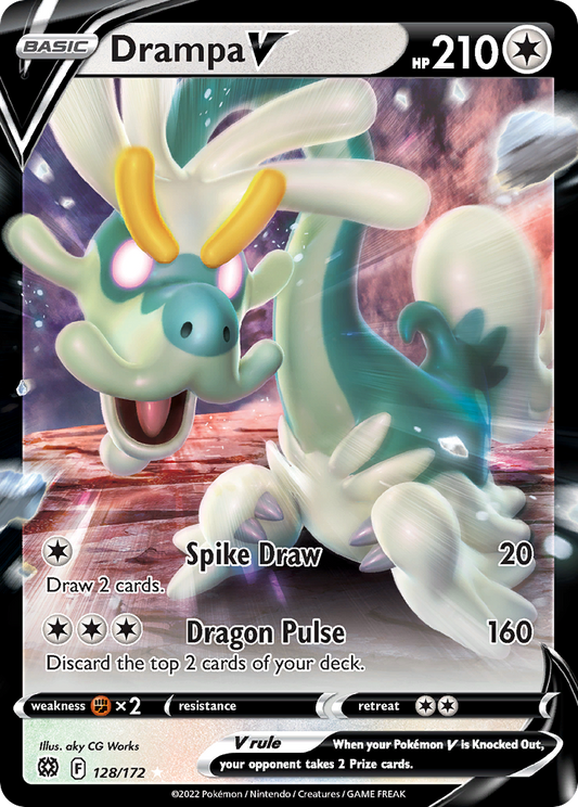 Drampa V 128/172 Rare Holo V | Brilliant Stars | Pokemon Card