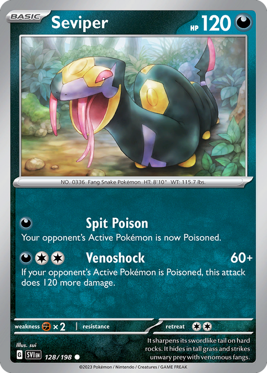 Seviper 128/198 Common | Scarlet & Violet | Pokemon Card