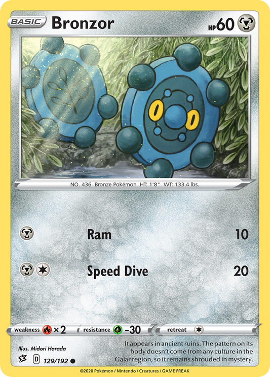 Bronzor 129/192 Common | Rebel Clash | Pokemon Card