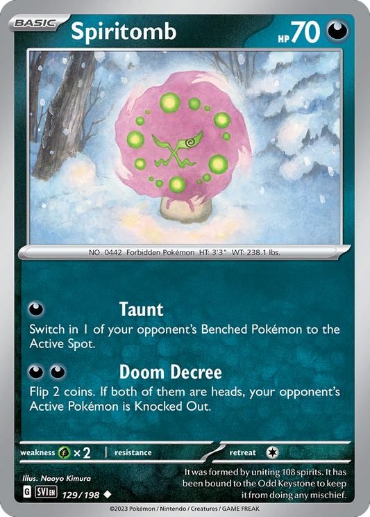 Spiritomb 129/198 Uncommon | Scarlet & Violet | Pokemon Card