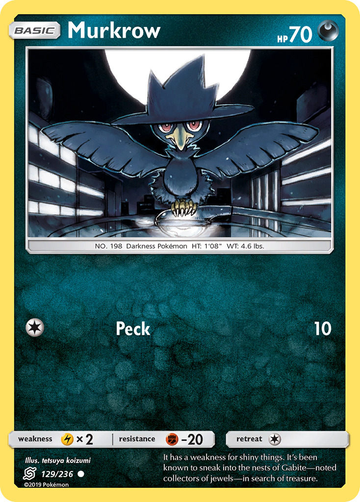 Murkrow 129/236 Common | Unified Minds | Pokemon Card