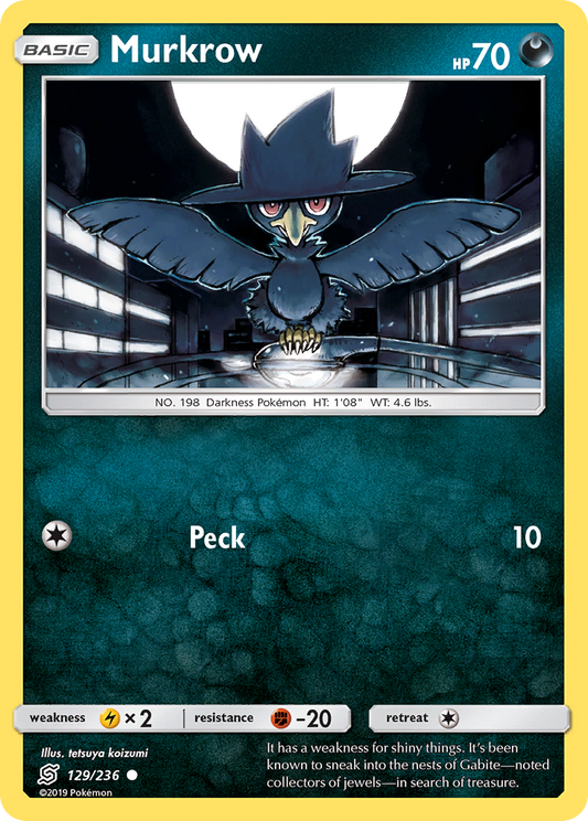 Murkrow 129/236 Common | Unified Minds | Pokemon Card