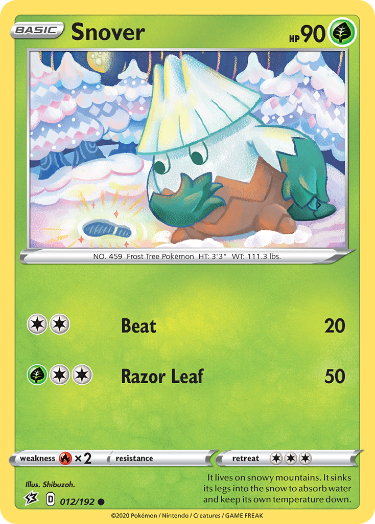 Snover 12/192 Common | Rebel Clash | Pokemon Card