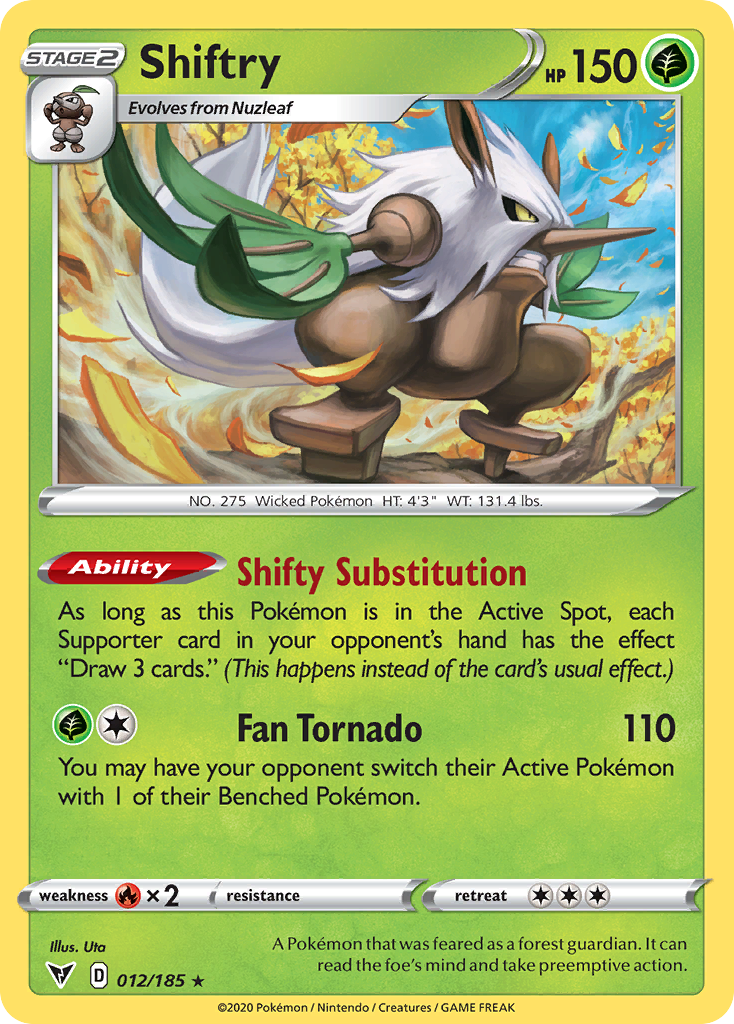 Shiftry 12/185 Rare | Vivid Voltage | Pokemon Card