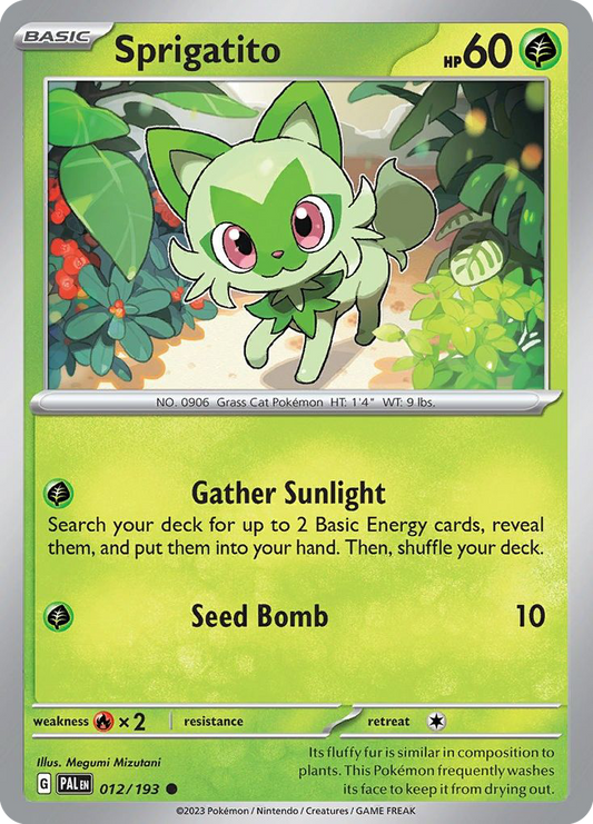 Sprigatito 12/193 Common | Paldea Evolved | Pokemon Card