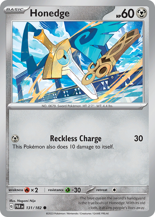 Honedge 131/182 Common | Paradox Rift | Pokemon Card