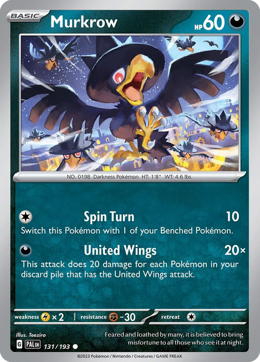 Murkrow 131/193 Common | Paldea Evolved | Pokemon Card