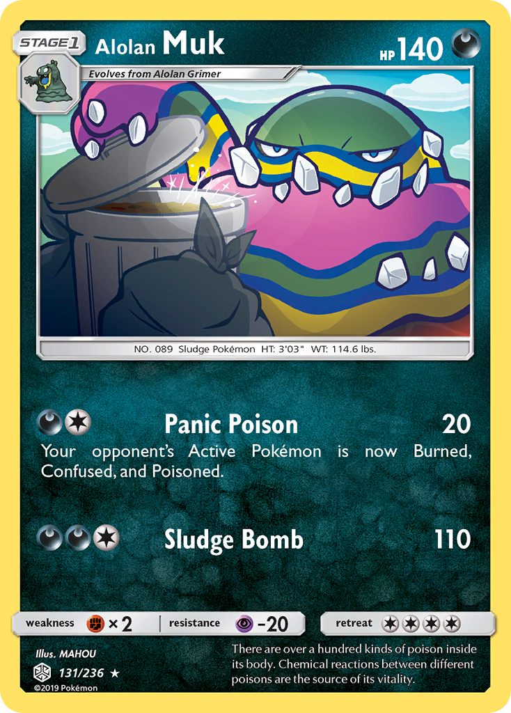 Alolan Muk 131/236 Rare | Cosmic Eclipse | Pokemon Card