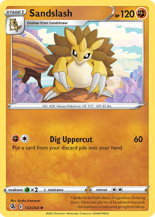 Sandslash 132/264 Uncommon | Fusion Strike | Pokemon Card