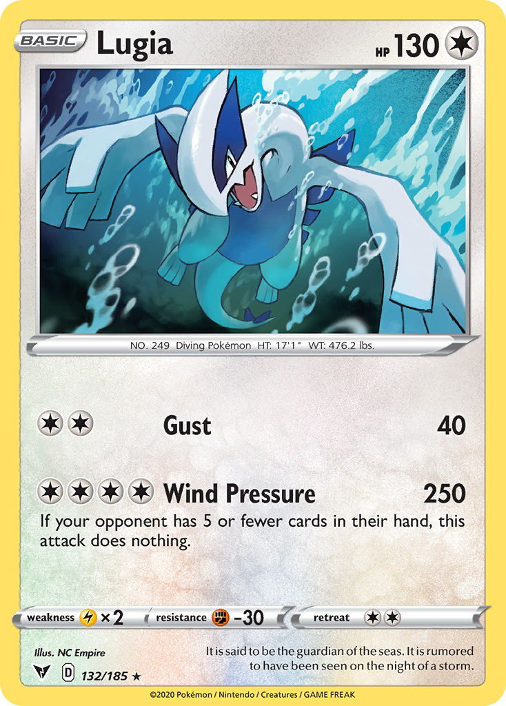 Lugia 132/185 Rare Holo | Vivid Voltage | Pokemon Card