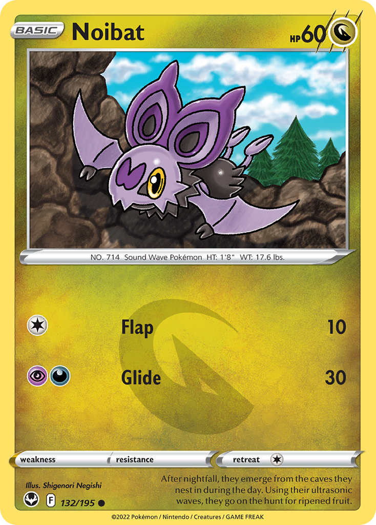 Noibat 132/195 Common | Silver Tempest | Pokemon Card