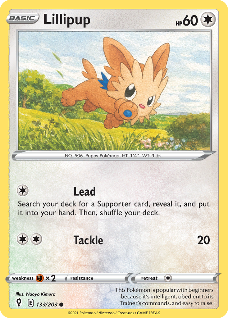 Lillipup 133/203 Common | Evolving Skies | Pokemon Card