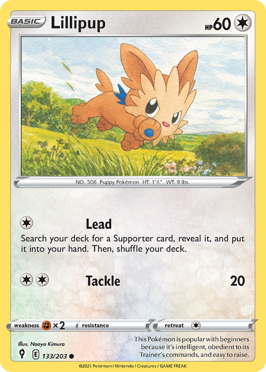 Lillipup 133/203 Common | Evolving Skies | Pokemon Card