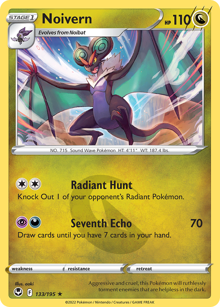 Noivern 133/195 Rare | Silver Tempest | Pokemon Card