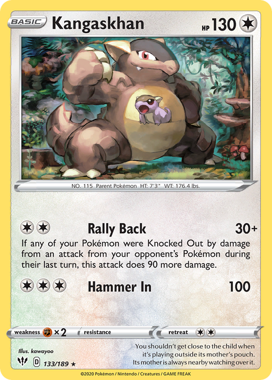 Kangaskhan 133/189 Rare Holo | Darkness Ablaze | Pokemon Card