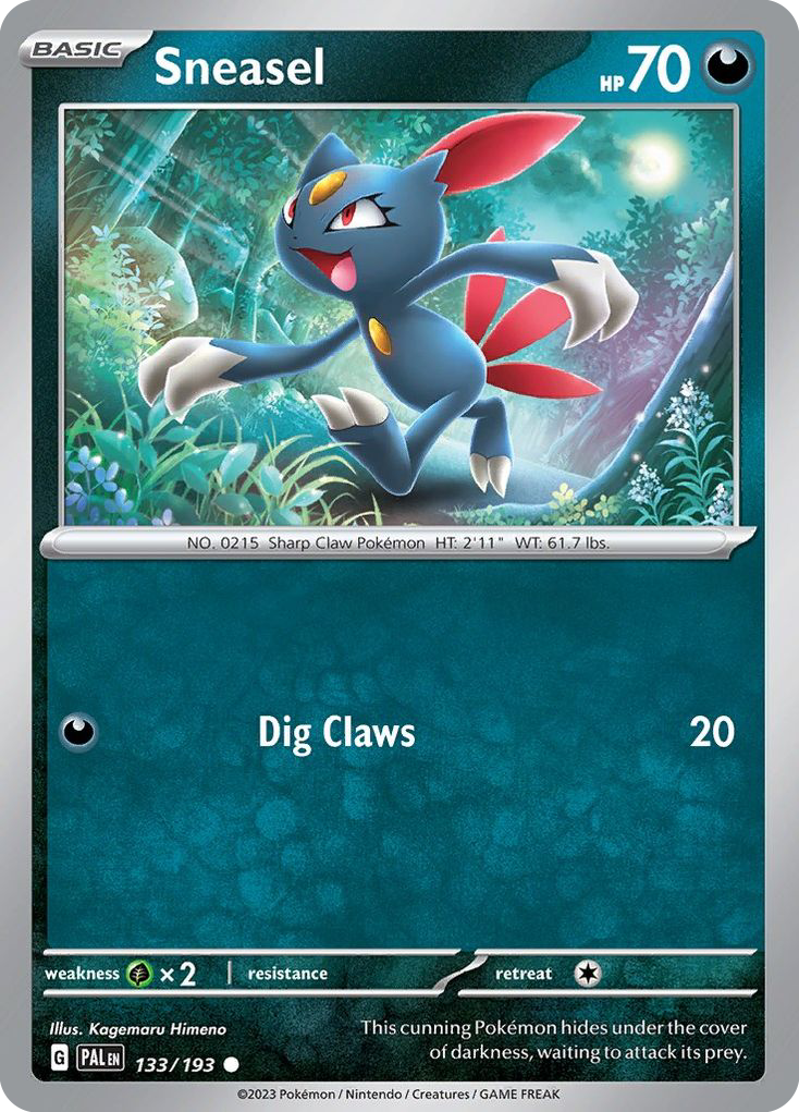 Sneasel 133/193 Common | Paldea Evolved | Pokemon Card