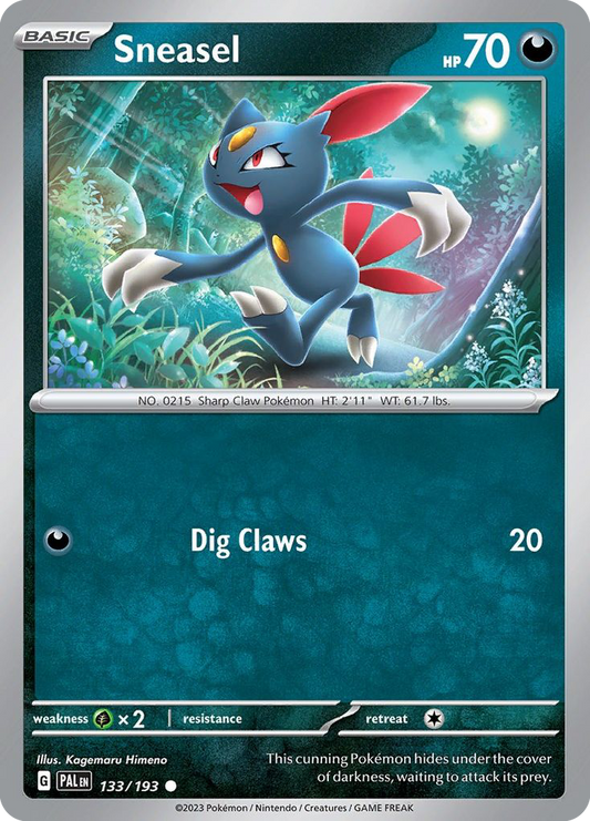 Sneasel 133/193 Common | Paldea Evolved | Pokemon Card