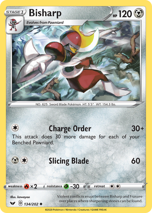 Bisharp 134/202 Uncommon | Sword & Shield | Pokemon Card