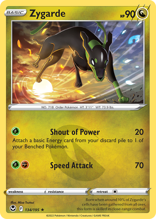 Zygarde 134/195 Rare | Silver Tempest | Pokemon Card