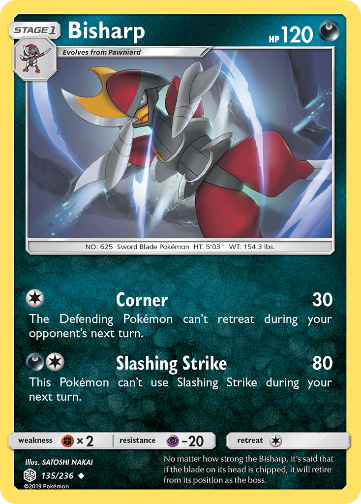 Bisharp 135/236 Uncommon | Cosmic Eclipse | Pokemon Card