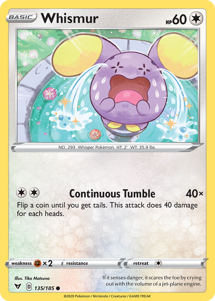 Whismur 135/185 Common | Vivid Voltage | Pokemon Card