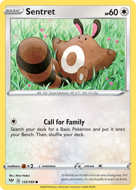 Sentret 135/189 Common | Darkness Ablaze | Pokemon Card