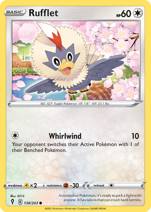 Rufflet 136/203 Common | Evolving Skies | Pokemon Card