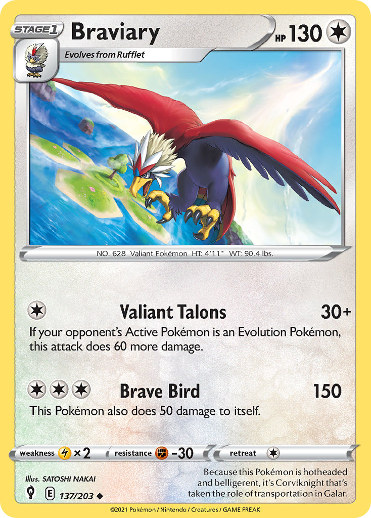 Braviary 137/203 Uncommon | Evolving Skies | Pokemon Card