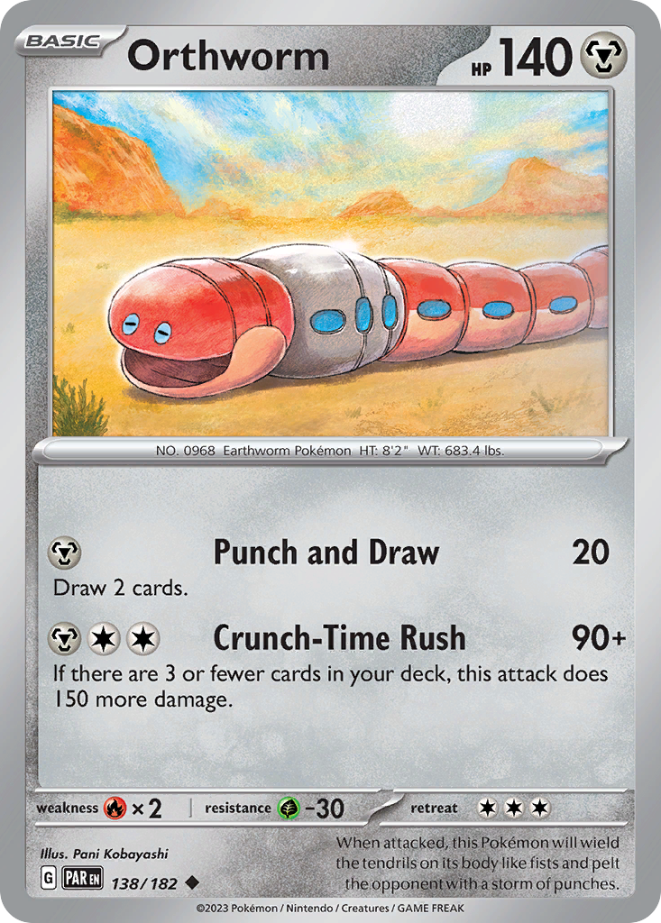 Orthworm 138/182 Uncommon | Paradox Rift | Pokemon Card