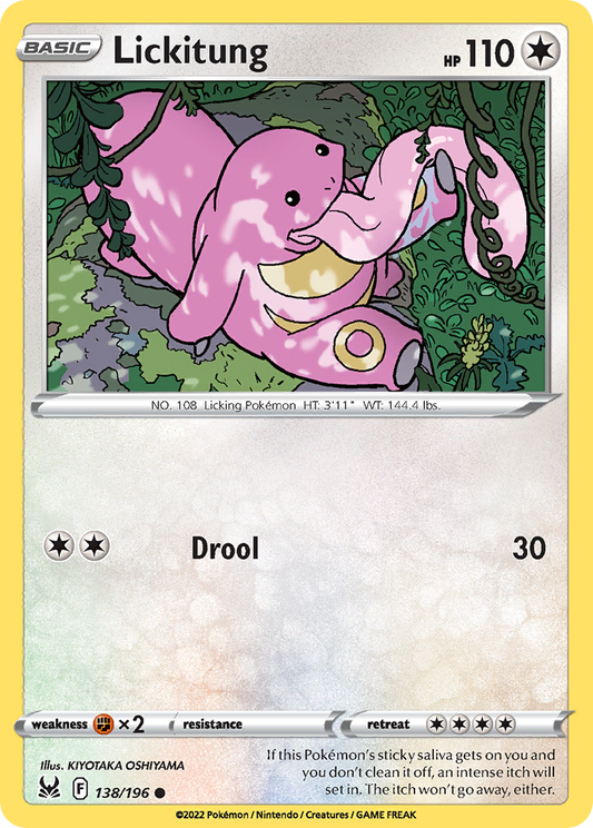 Lickitung 138/196 Common | Lost Origin | Pokemon Card