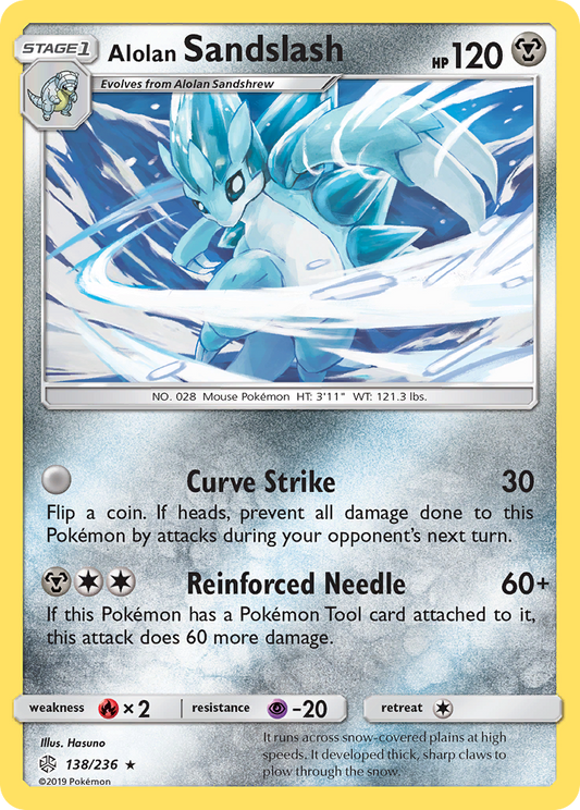 Alolan Sandslash 138/236 Rare | Cosmic Eclipse | Pokemon Card