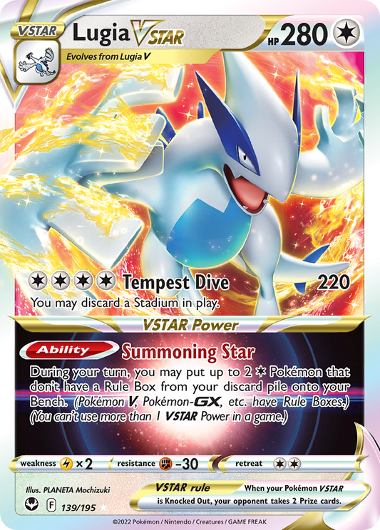 Lugia VSTAR 139/195 Rare Holo VSTAR | Silver Tempest | Pokemon Card