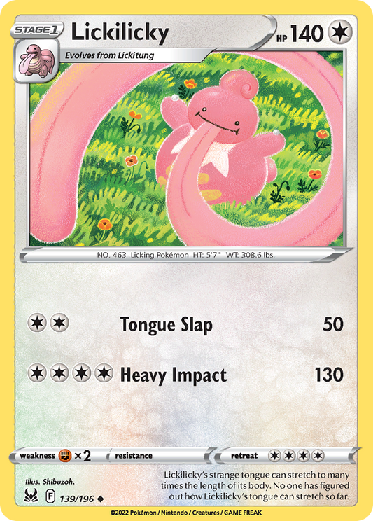 Lickilicky 139/196 Uncommon | Lost Origin | Pokemon Card