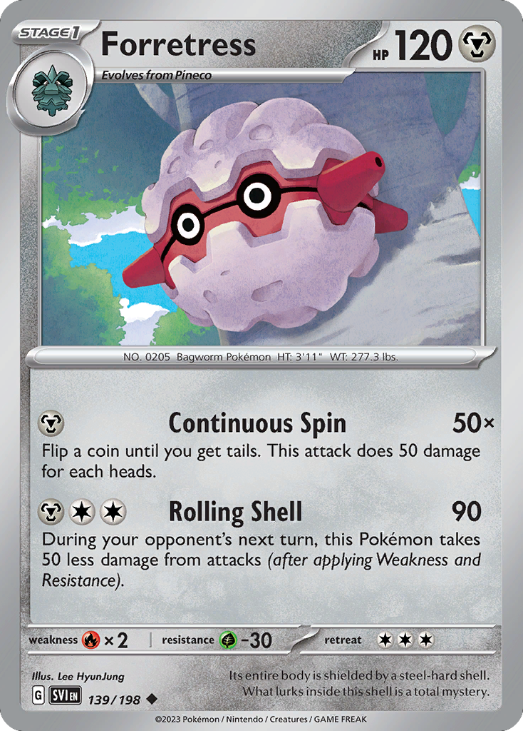 Forretress 139/198 Uncommon | Scarlet & Violet | Pokemon Card