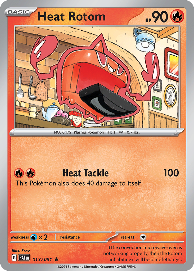 Heat Rotom 13/91 Rare Holo | Paldean Fates | Pokemon Card