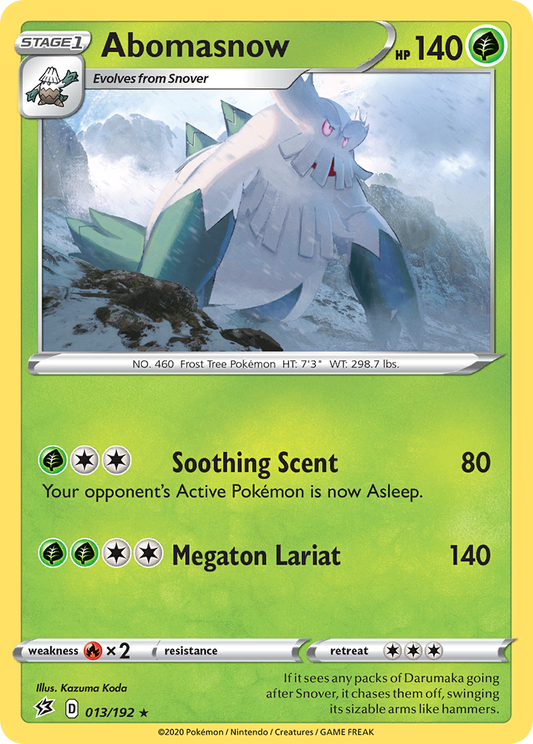 Abomasnow 13/192 Rare | Rebel Clash | Pokemon Card