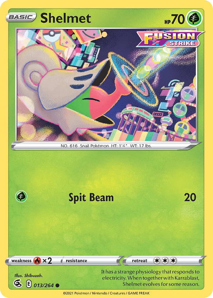 Shelmet 13/264 Common | Fusion Strike | Pokemon Card