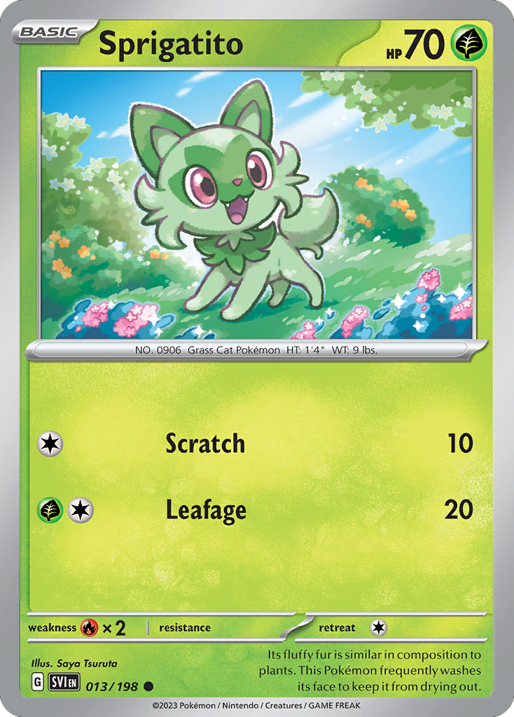 Sprigatito 13/198 Common | Scarlet & Violet | Pokemon Card