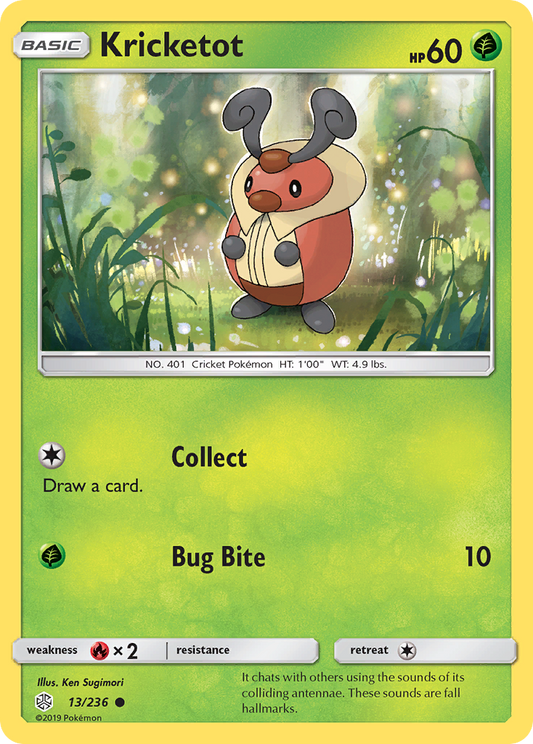 Kricketot 13/236 Common | Cosmic Eclipse | Pokemon Card