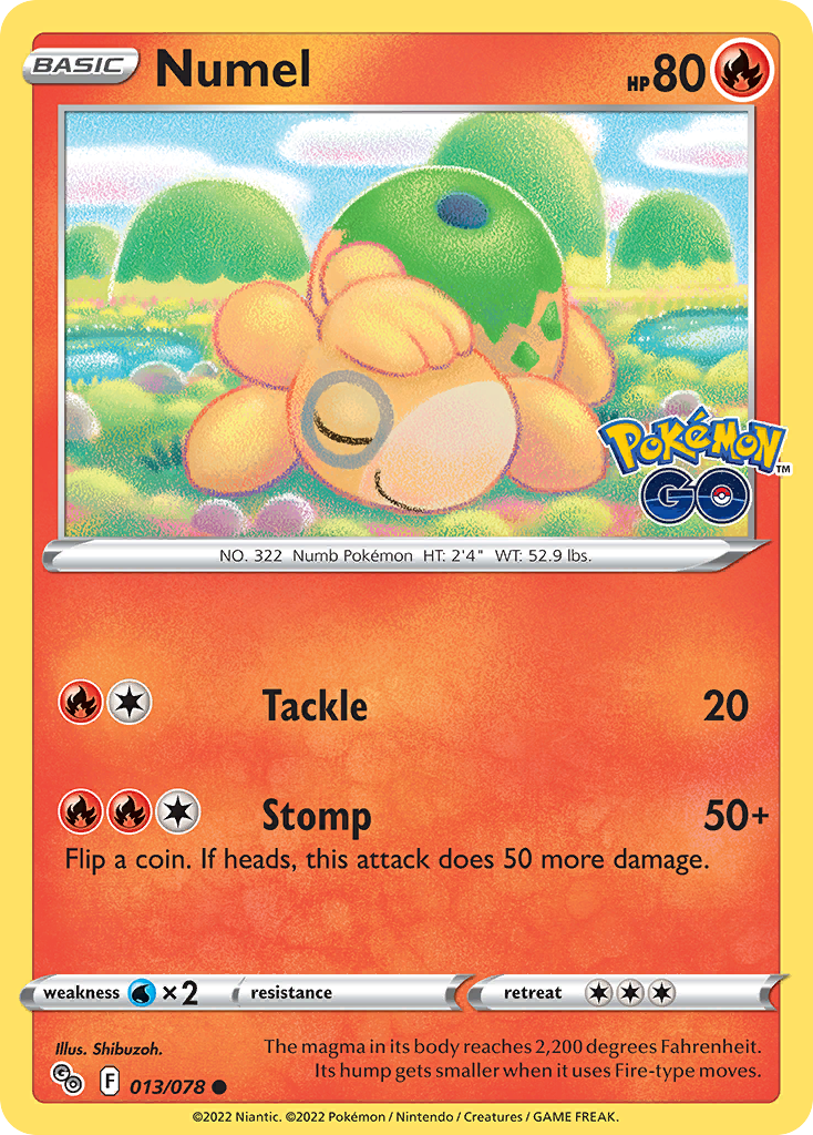 Numel 13/78 Common | Pokémon GO | Pokemon Card