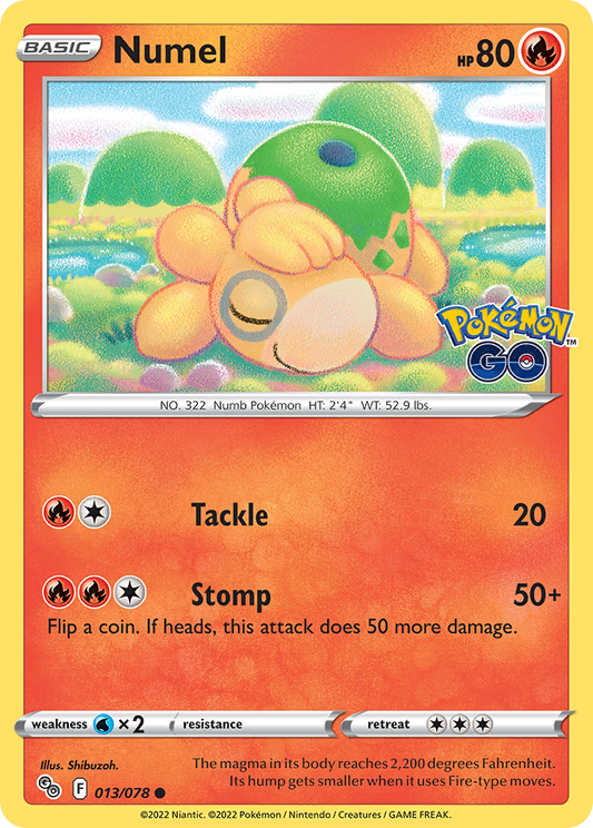 Numel 13/78 Common | Pokémon GO | Pokemon Card