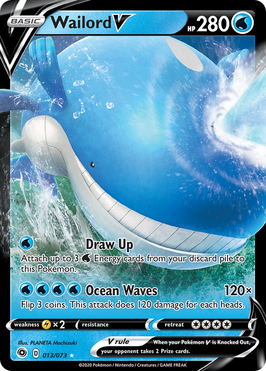 Wailord V 13/73 Rare Holo V | Champion's Path | Pokemon Card