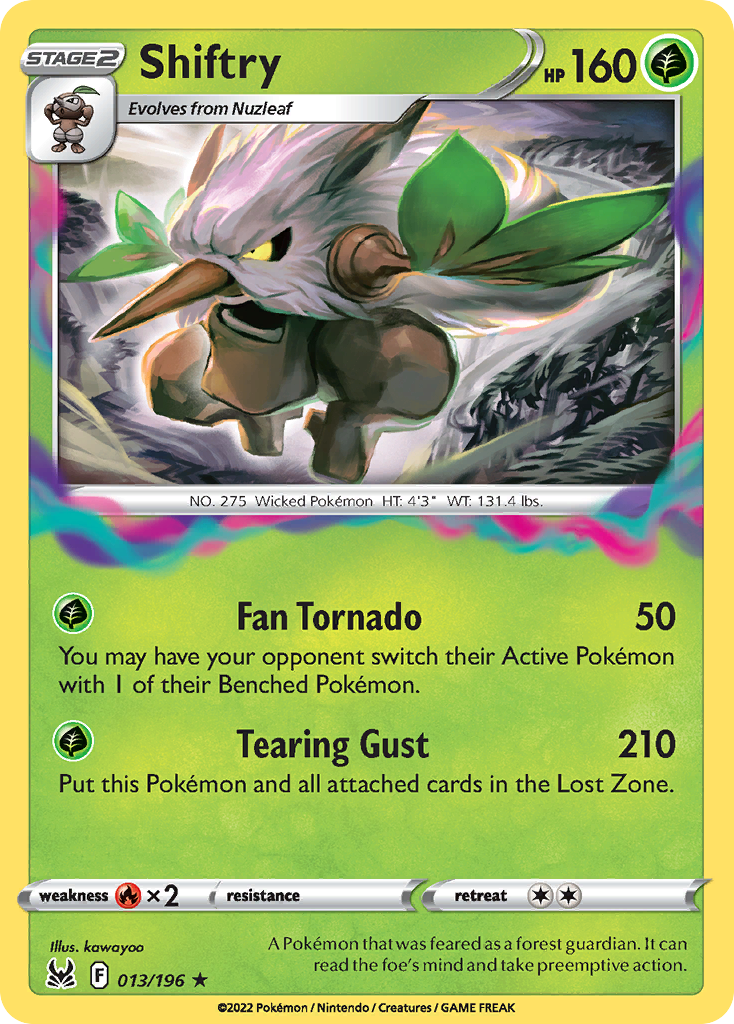 Shiftry 13/196 Rare Holo | Lost Origin | Pokemon Card